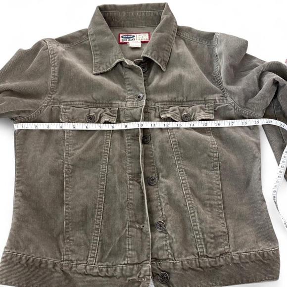 Old Navy Retro Y2K Corduroy Green Jacket 100% Cotton - Picture 6 of 7